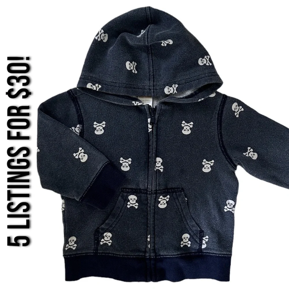 12-24 month baby boy zip hoodie skeleton Gymboree